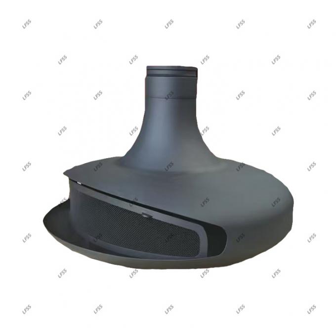 Vernice nera a legna sospesa da taglio per camini decorativi camini interni in acciaio personalizzati 22