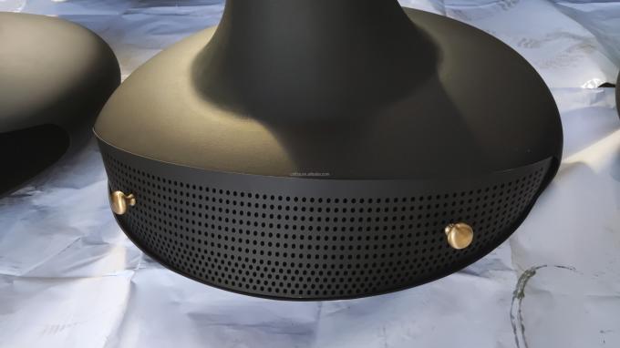 Arredamento per camini rotanti in vetro di lusso di alto stile Arredamento rotante in carbonio di alta qualità nero Arredamento rotondo in acciaio moderno 6