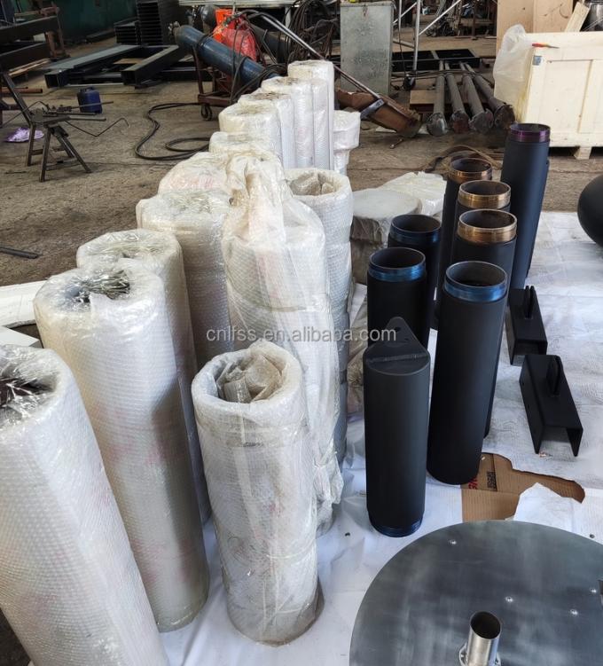 Arredamento per camini rotanti in vetro di lusso di alto stile Arredamento rotante in carbonio di alta qualità nero Arredamento rotondo in acciaio moderno 7