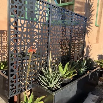 Decorative Garden Rusty Metal Trellis Planters Box Corten Flower Pots