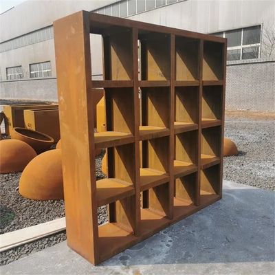 Modern Prerusted Corten Steel Log Holder Storage For Fireplace H170cm*74cm