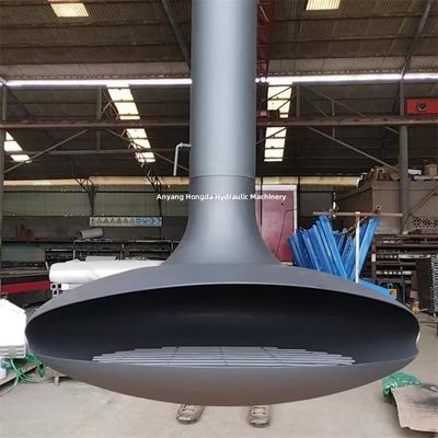 Suspended Steel Real Fire Eco Ethanol Indoor Free Standing Fireplace Black Decorative Hanging Wood Burning Stove