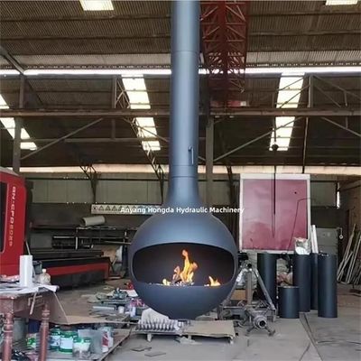 Europe Indoor Wood Burning Stove Decorative Ceiling Suspended Fireplace