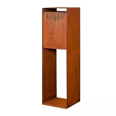 Outdoor Waterproof Metal Post Office Box Key Lock Corten Steel Mailboxes