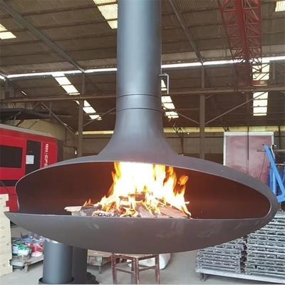 carbon fireplace hotels hanging burning stove forwood  indoor fireplace suspended stove  contemporary  steel
